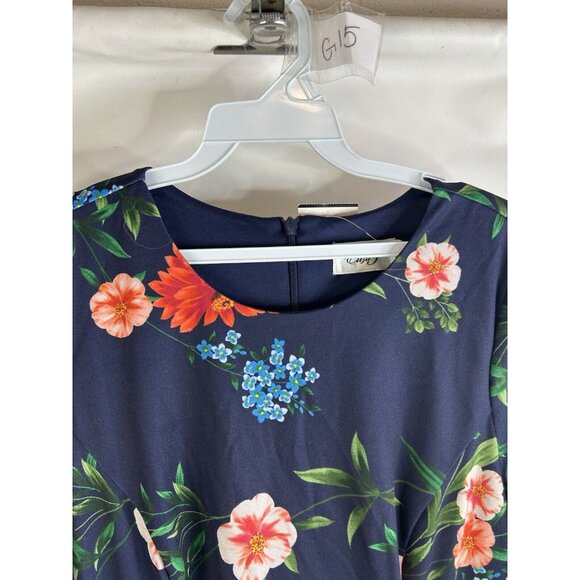 New Eliza J Garden Floral 3/4 Sleeve A Line Dress - Picture 4 of 8